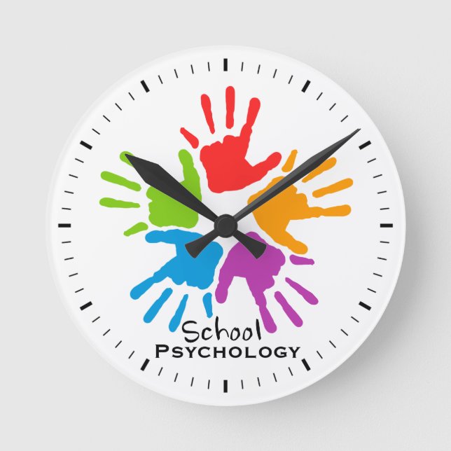 Horloge Ronde Kids' Hands School Psychology Wall Clock (Recto)