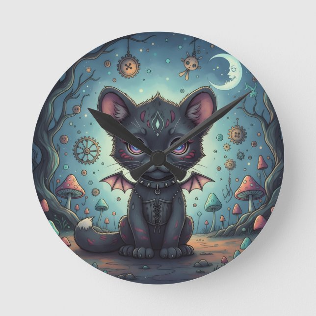 Horloge Ronde Kit bébé Fantastique Gothique Bat (Recto)
