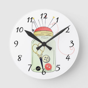 Horloge Ronde Kit de couture vintage