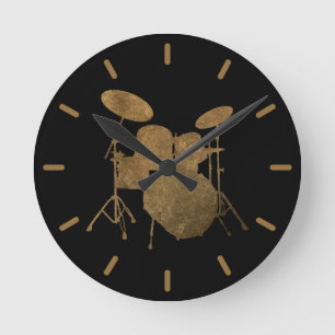 Horloge Ronde Kit tambour tambour cool Rock & Roll Musique tambo