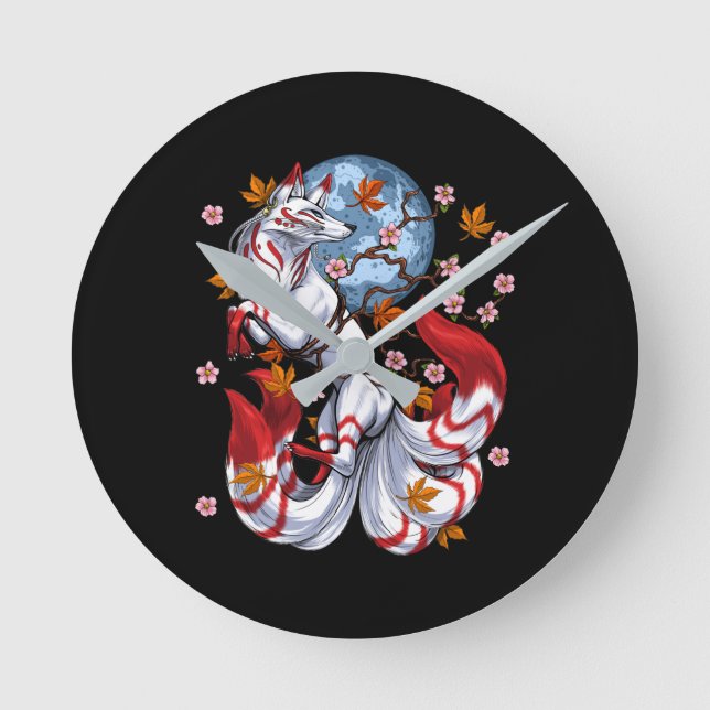 Horloge Ronde Kitsune japanese Fox (Recto)