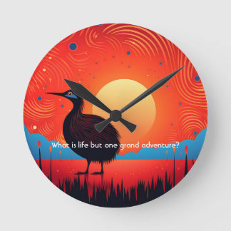 Horloge Ronde Kiwi à Twilight : La merveille naturelle de la Nou