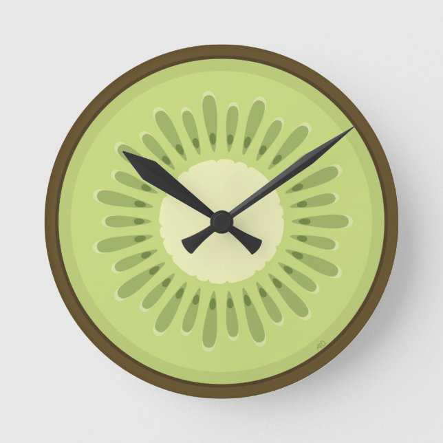 Horloge Ronde Kiwi Fruit Slice (Recto)