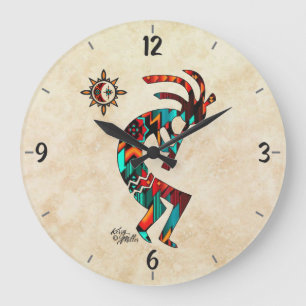 Horloge ronde Kokopelli
