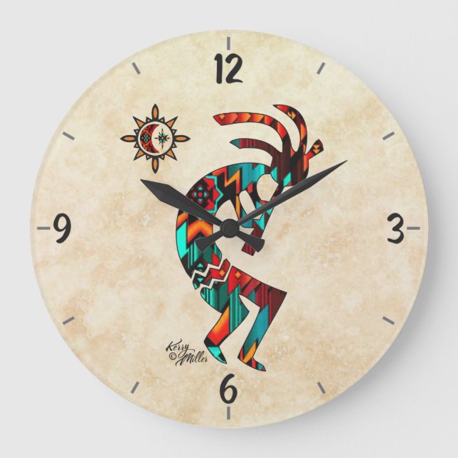 Horloge ronde Kokopelli (Recto)