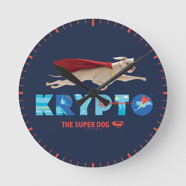 Horloge Ronde Krypto Le Super Chien (Recto)