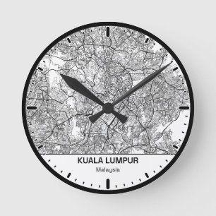 Horloge Ronde Kuala Lumpur Clock City Line Art