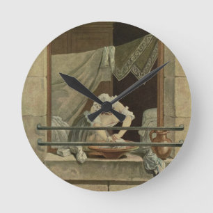 Horloge Ronde La blanchisseuse, gravée par J. Laurent Julien (c1