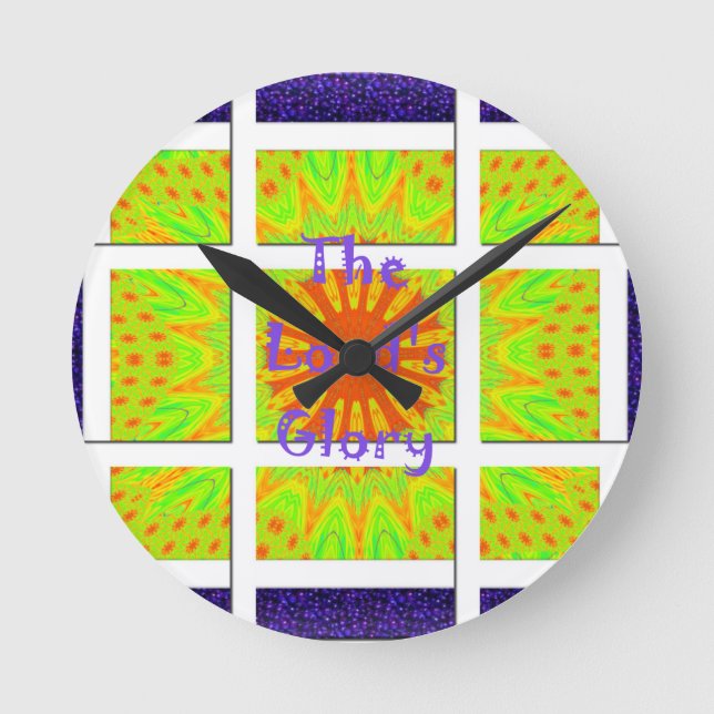 Horloge Ronde La conception de Glory Pattern Graphic Text du (Recto)