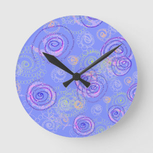 Horloge Ronde La couleur se développe en spirales horloge,