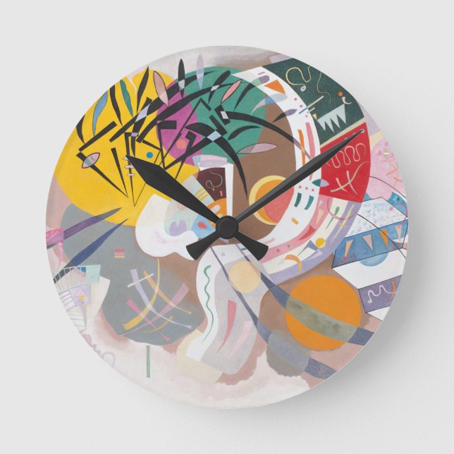 Horloge Ronde La courbe dominante de Kandinsky Abstraite (Recto)