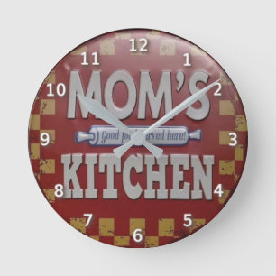 Horloge Ronde La cuisine de maman vintage