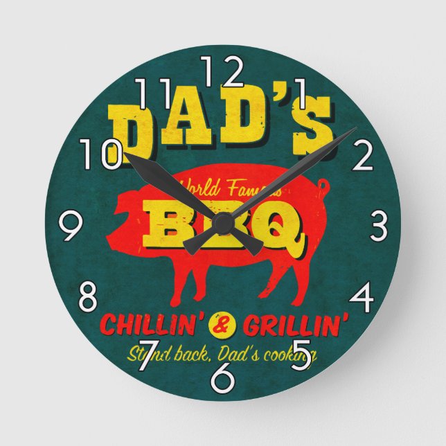 Horloge Ronde La cuisine du papa (Recto)