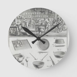 Horloge Ronde La cuisine et l'équipement d'un boulanger, du