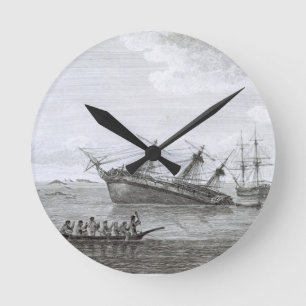 Horloge Ronde La découverte sur les roches dans la Reine