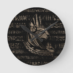 Horloge Ronde La déesse égyptienne du Bastet - L'or vintage su
