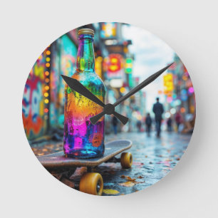 Horloge Ronde La Dernière goutte de Néon