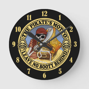Horloge Ronde La devise du pirate