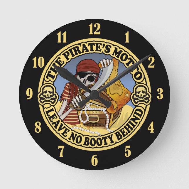 Horloge Ronde La devise du pirate (Recto)