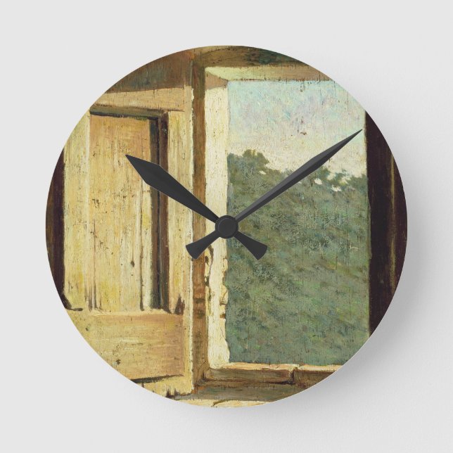 Horloge Ronde La fenêtre (huile sur la toile) (Recto)