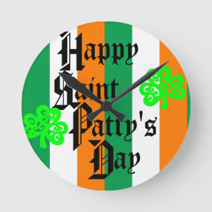 HORLOGE RONDE LA FÊTE DE LA SAINT-PATRICK