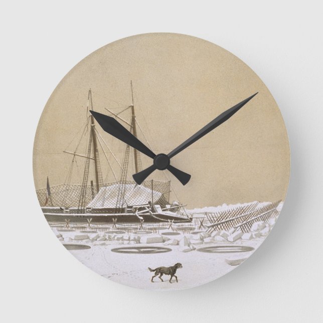 Horloge Ronde La Flèche à Kil-Bouroun envahie par la glace, des  (Recto)