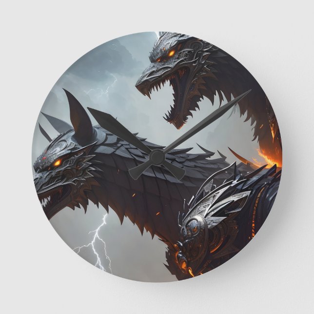 Horloge Ronde La foudre Cyborg Wolves (Recto)