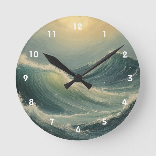 Horloge Ronde La fureur de l'océan à l'aube (Recto)