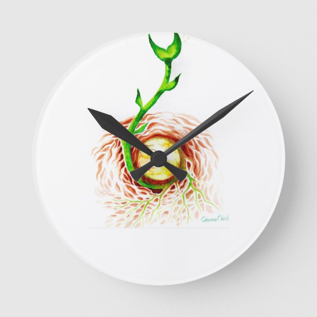 Horloge Ronde La graine de la vie poster toile imprimé carte pos (Recto)