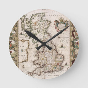 Horloge Ronde La Grande-Bretagne comme elle a été divisée dan