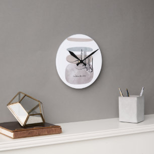 Horloge Ronde La ilaha illa Allah Calligraphie arabe – Minimal