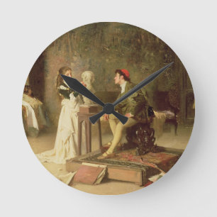 Horloge Ronde La jeune sculpteuse (huile sur la toile)