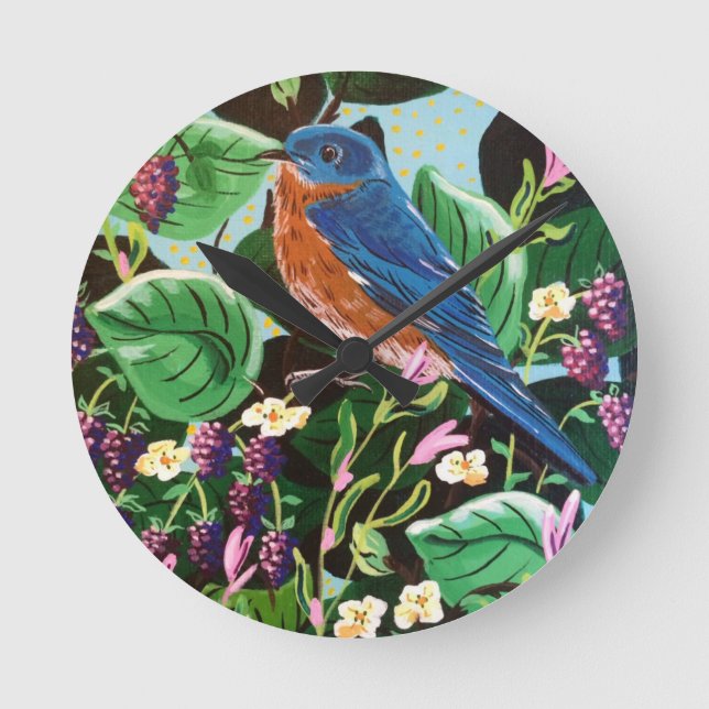 Horloge Ronde La joie de Jam Bluebird (Recto)