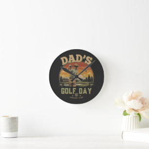 Horloge Ronde La journée de golf de papa