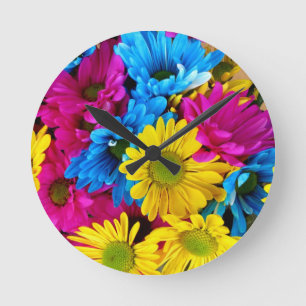 Horloge Ronde La marguerite fleurit la partie de douche de desti
