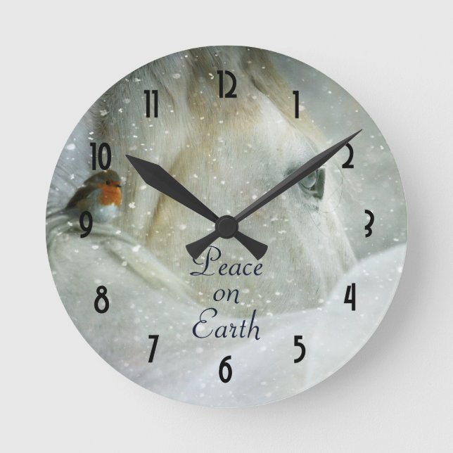 Horloge Ronde La paix en hiver (Recto)