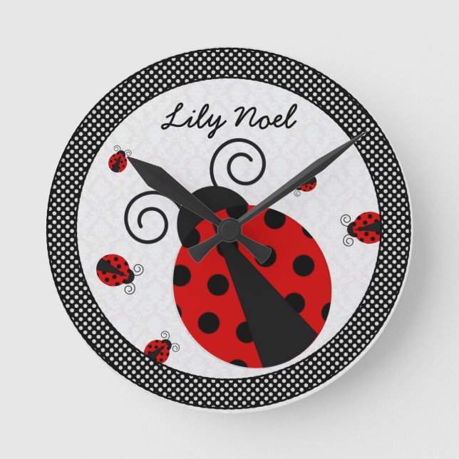 Horloge Ronde La Petite Dame Ladybug Med. Horloge-Great pour les (Recto)