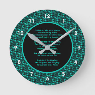 Horloge Ronde La prière du Seigneur Notre Père Frontière Abstrai