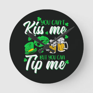 Horloge Ronde La Saint-Patrick Chanceux Trèfle