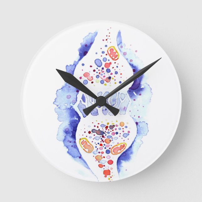 Horloge Ronde La synapse et l'impulsion nerveuse impression de t (Recto)