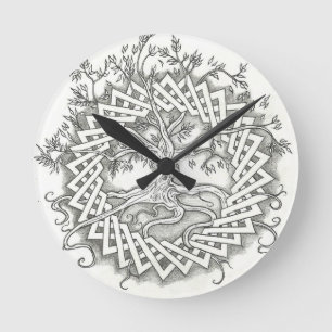 Horloge Ronde La vie dans le Celtic Design