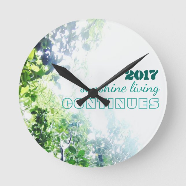 Horloge Ronde La vie ensoleillée de 2017 continue (Recto)