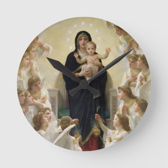 Horloge Ronde La Vierge aux Anges, 1900 (huile sur toile) (Recto)