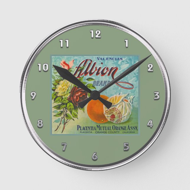 Horloge Ronde Label Crabe Albion (Recto)