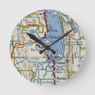 Horloge Ronde Lac Flathead et Polson