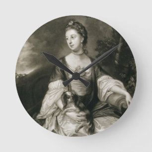 Horloge Ronde Lady Caroline Russell, gravée par James McArdell