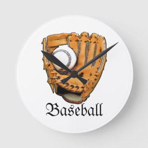 Horloge Ronde Laisse le base-ball de jeu