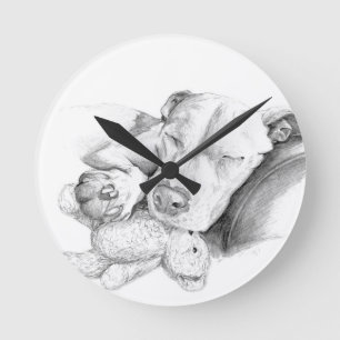 Horloge Ronde Laissez les chiens endormis