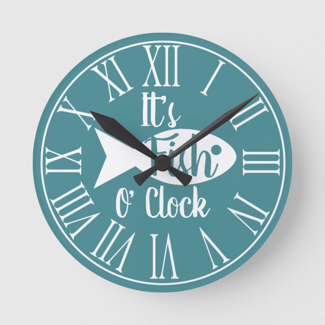 Horloge Ronde Lake House Fish O' Clock Fish Silhouette (Recto)