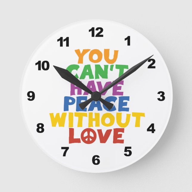 Horloge Ronde L'amour et la paix (Recto)